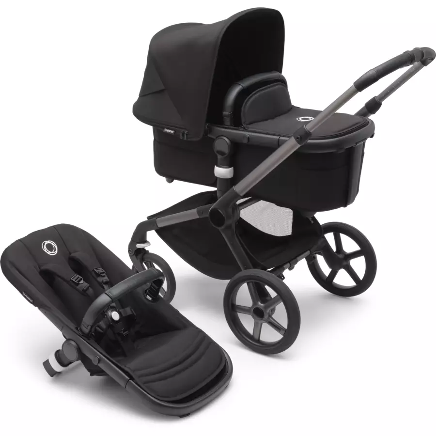 bugaboo Kombikinderwagen Fox 5 mit Zubehör GraphiteMidnight Black