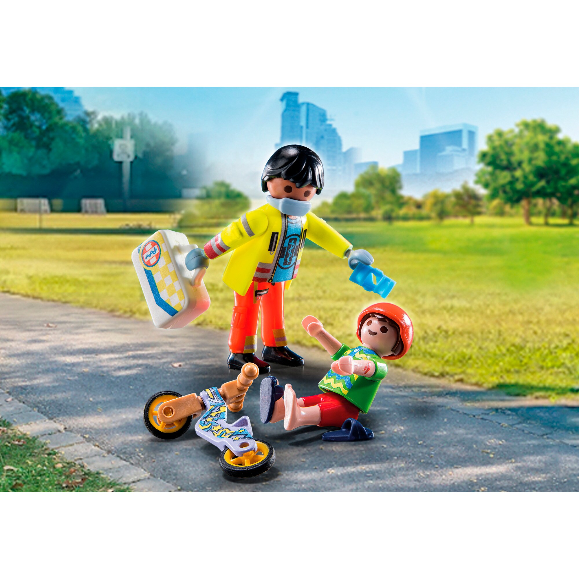 PLAYMOBIL Konstruktionsspielzeug City Life - Sanitäter mit Patient