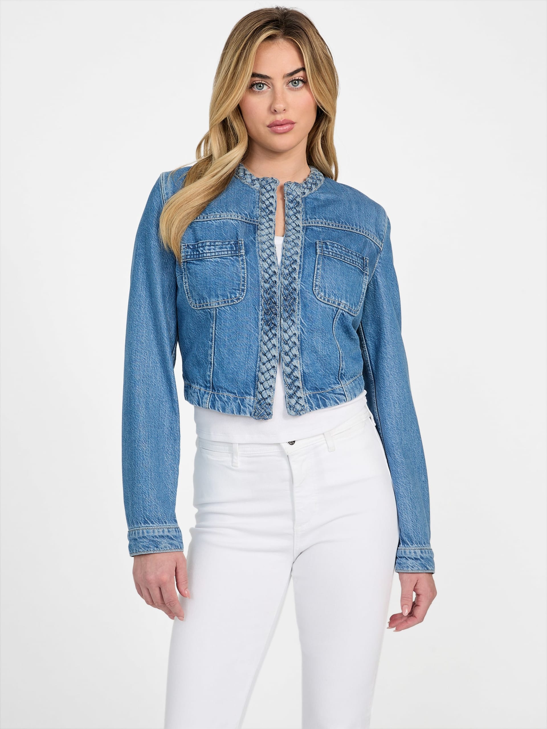 Jaqueta jeans trançada Juliana Eco Featherweight