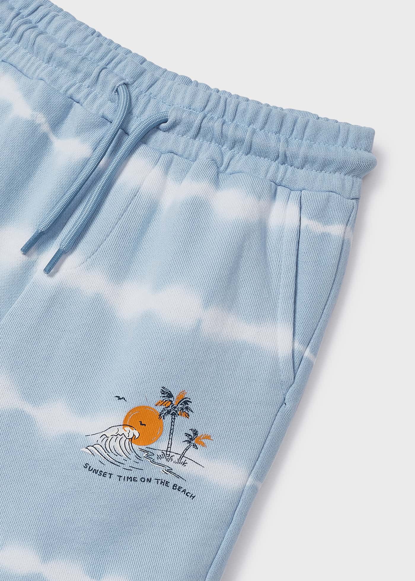 Calções de algodão tie-dye para meninos