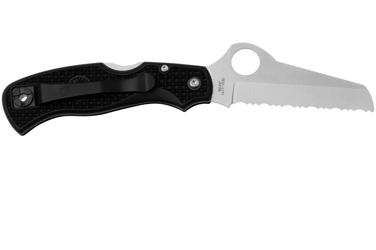 Spyderco Rescue 79mm C45SBK Black FRN, serrated zakmes