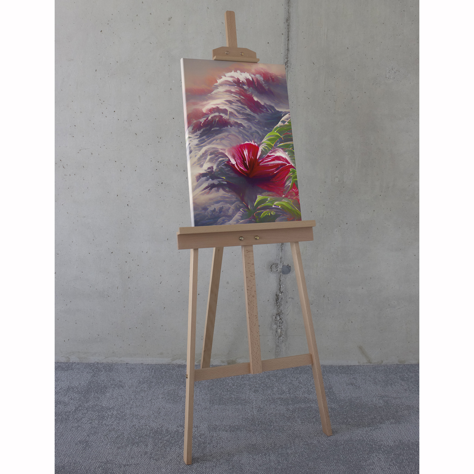 Keilrahmenbild BLOSSOM WAVE - bunt - 40x60 cm