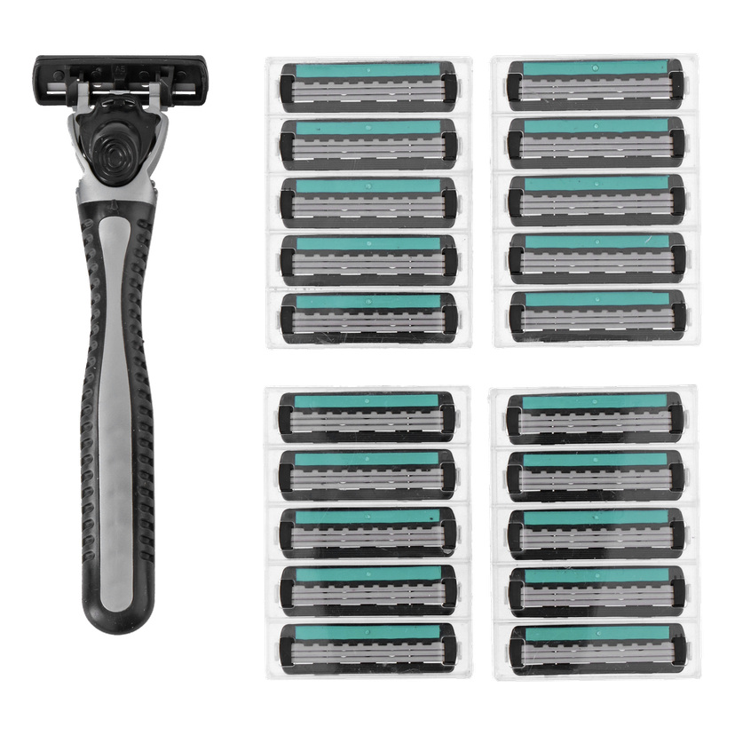 Barberhøvel + refill 22 deler