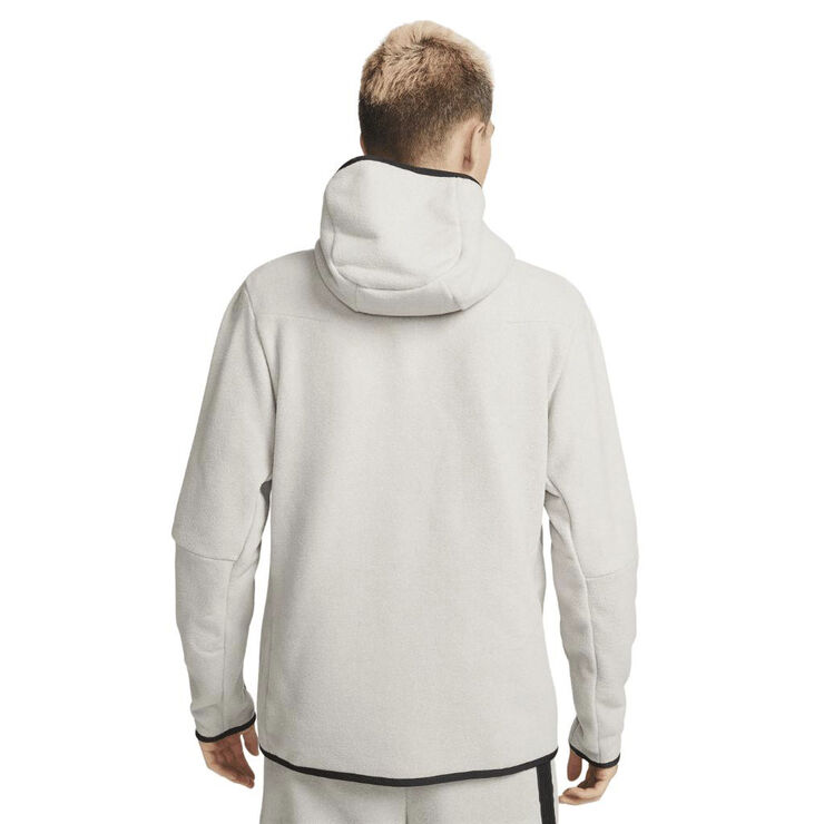Nike sportswear fleece full zip winterized hoodie Cobblestone/black