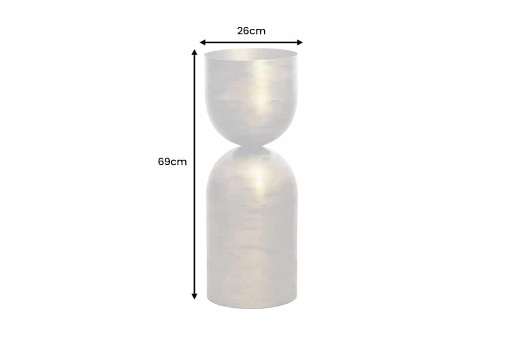Moderne Vase SANDGLASS XL 70cm messing Eisen handmade beidseitig nutzbar