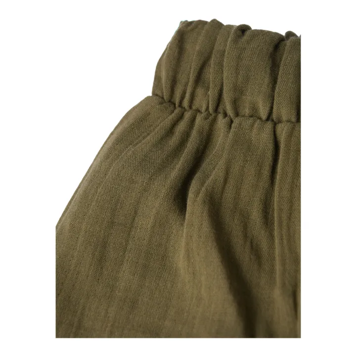 Organic Zoo Pantalon Fisherman Mousseline | Vert olive