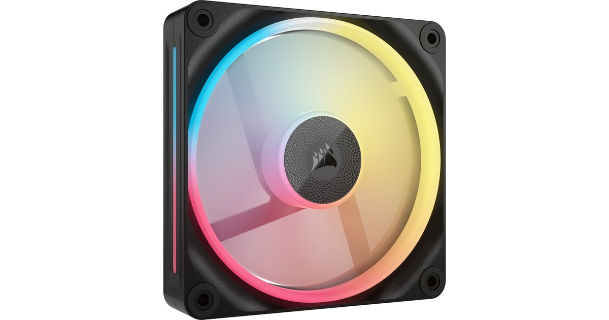 CorsairiCUE LINK LX120-R RGB Reverse case fan  (Zwart, 120 x 120 x 25 mm, PWM)