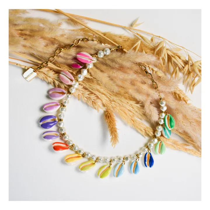 The Shell Dealer Collier Coquillages Poppers | Rose