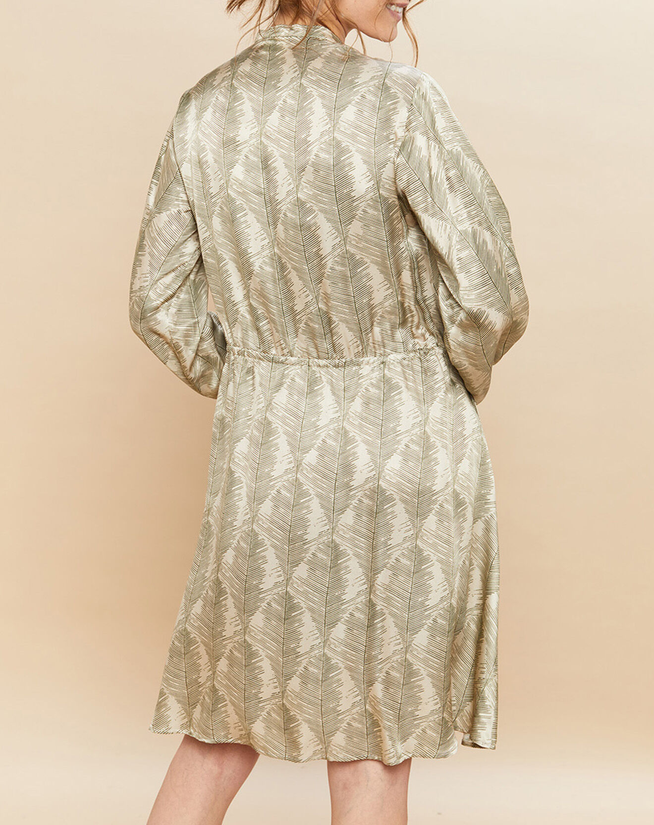 Hartford Robe en Soie mélangée Romane army/beige