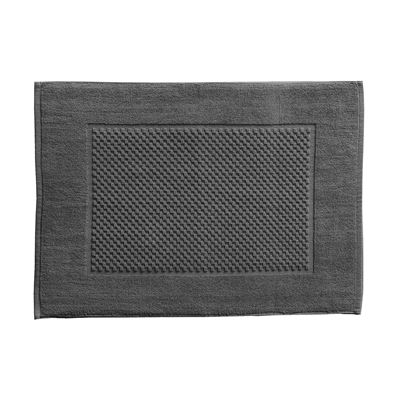 Tapis de bain coton jeu de reliefs - 800 g/m² - Lot de 2