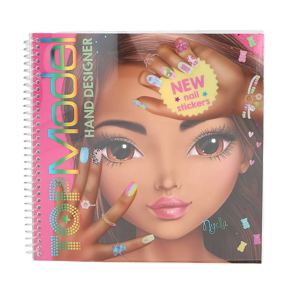 TOPModel Create Your Hand Design kleurboek + stickers