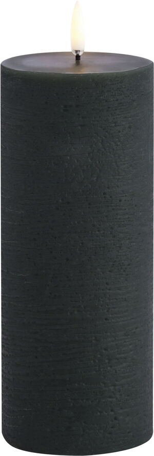 Uyuni LED pillar candle, Pine green, Rustic, 7,8 x 20,3 cm 4/24 Pine green