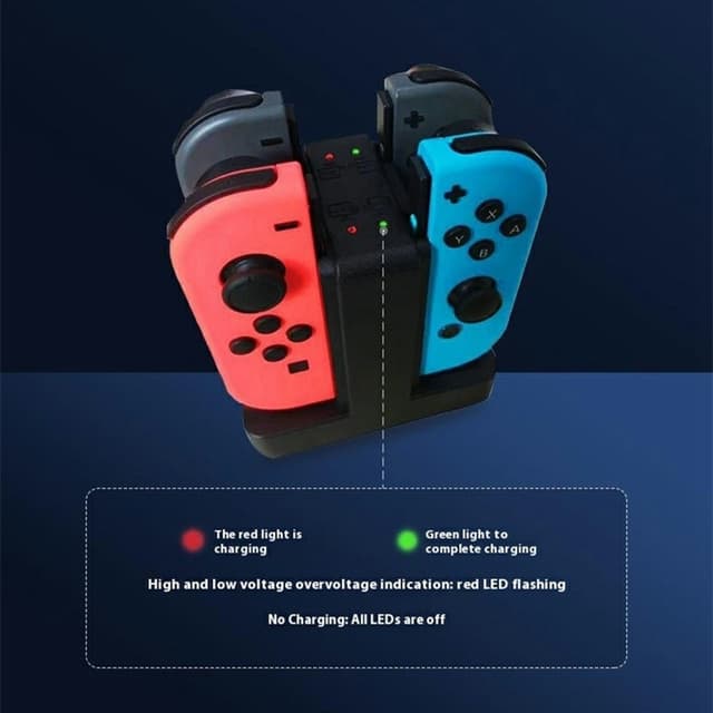 Kompatibel med Nintendo Switch Pro Charging Dock 4 Controllers Fast Charging