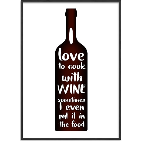 I love to cook with wine - 70x100 cm