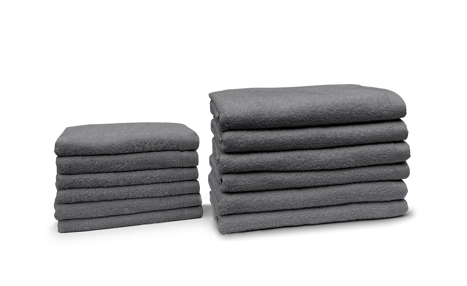 Eleganzzz Badgoedset 100% Katoen - dark grey - 12-delig