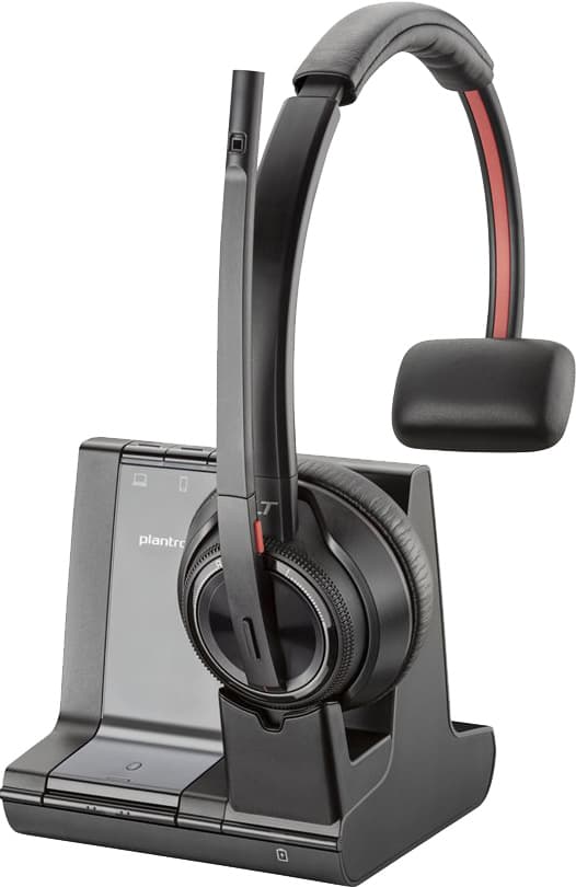 HP Poly Savi 8210-M høretelefoner med base