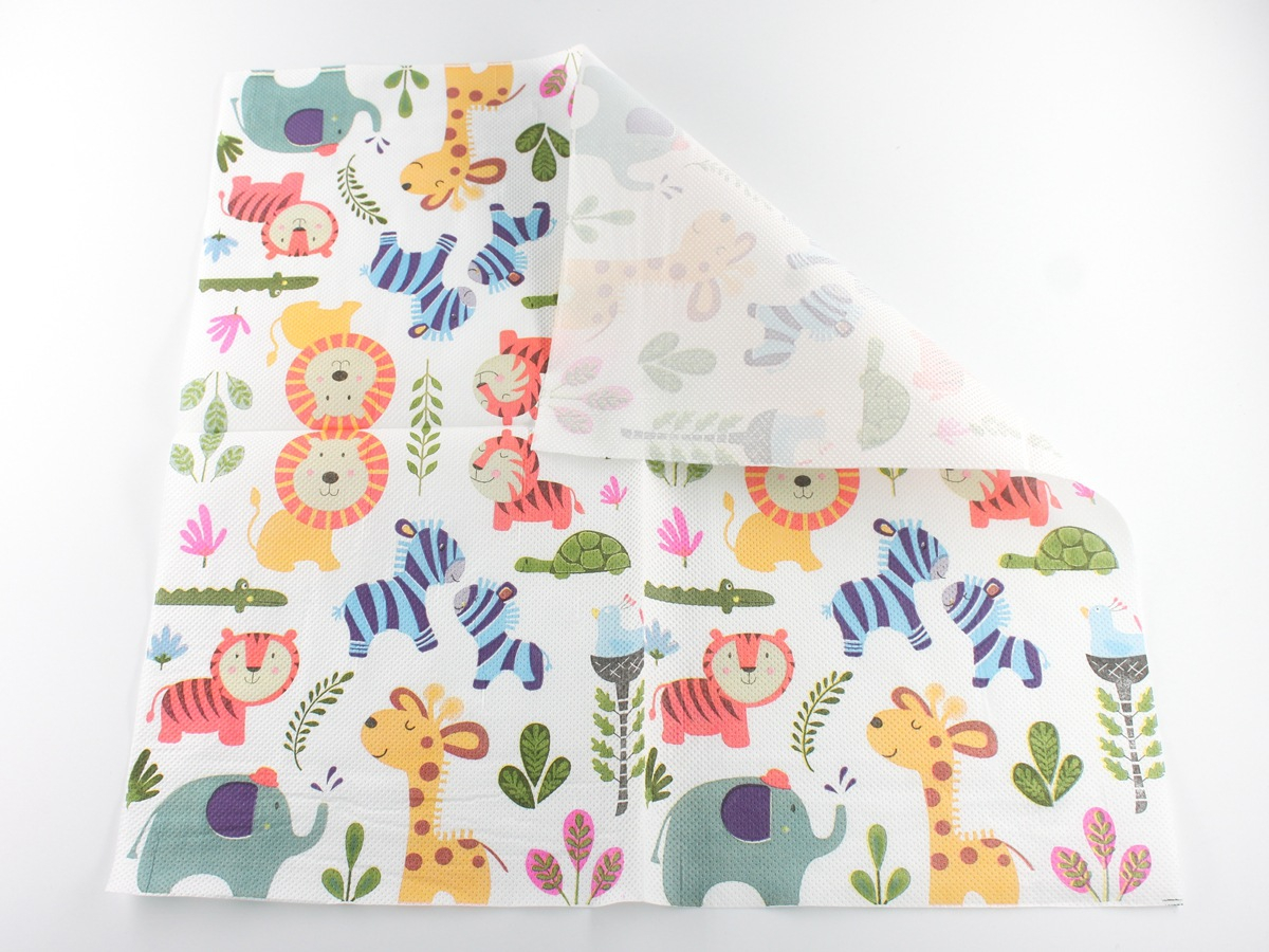 (40er Set) 33x33cm Einweg Servietten Kinder Party Tisch Dekoration - Safari Tiere