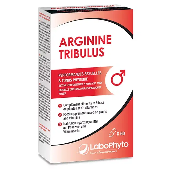 Labophyto ARGININE TRIBULUS - tratamento para melhorar o desempenho masculino - 60 cápsulas