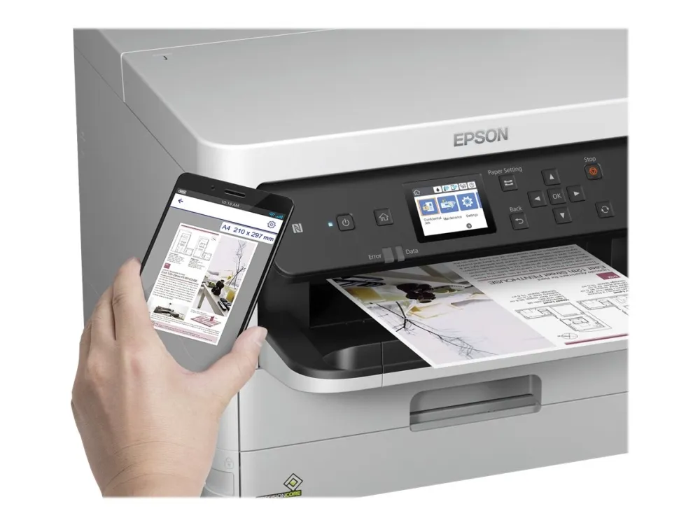 Epson WorkForce Pro WF-C529RDW BAM - Printer - farve - Duplex - blækprinter - A4/Legal - 4800 x 1200 dpi - op til 24 spm (mono) / op til 24 spm (farve) - kapacitet: 330 ark - USB, Gigabit LAN, USB vært, Wi-Fi