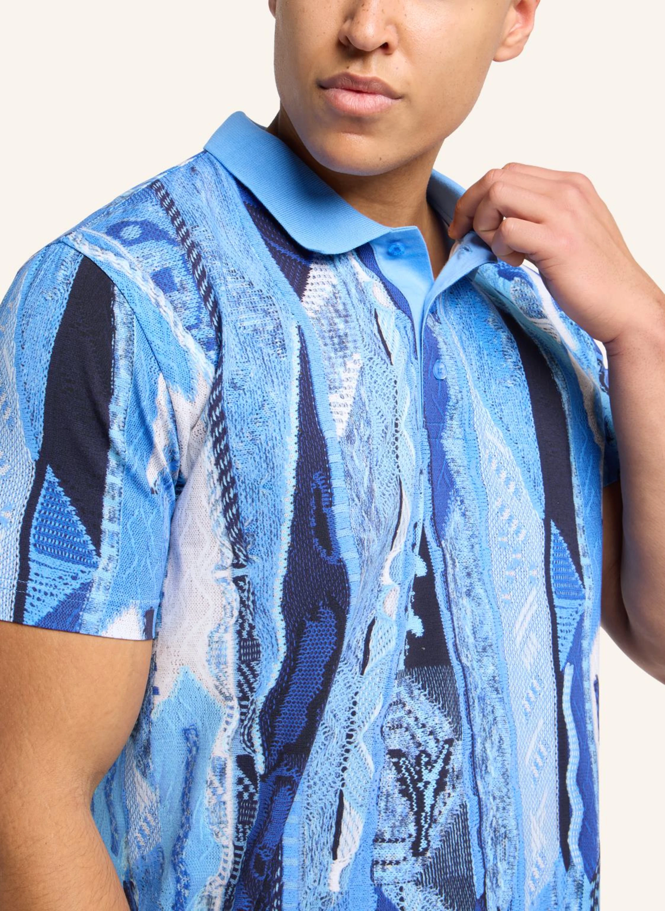 CARLO COLUCCI Poloshirt mit Knitprint EGG
