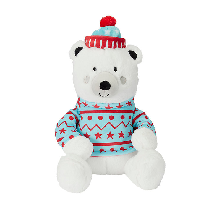 Peluche de Noël animée, musicale et lumineuse ours polaire