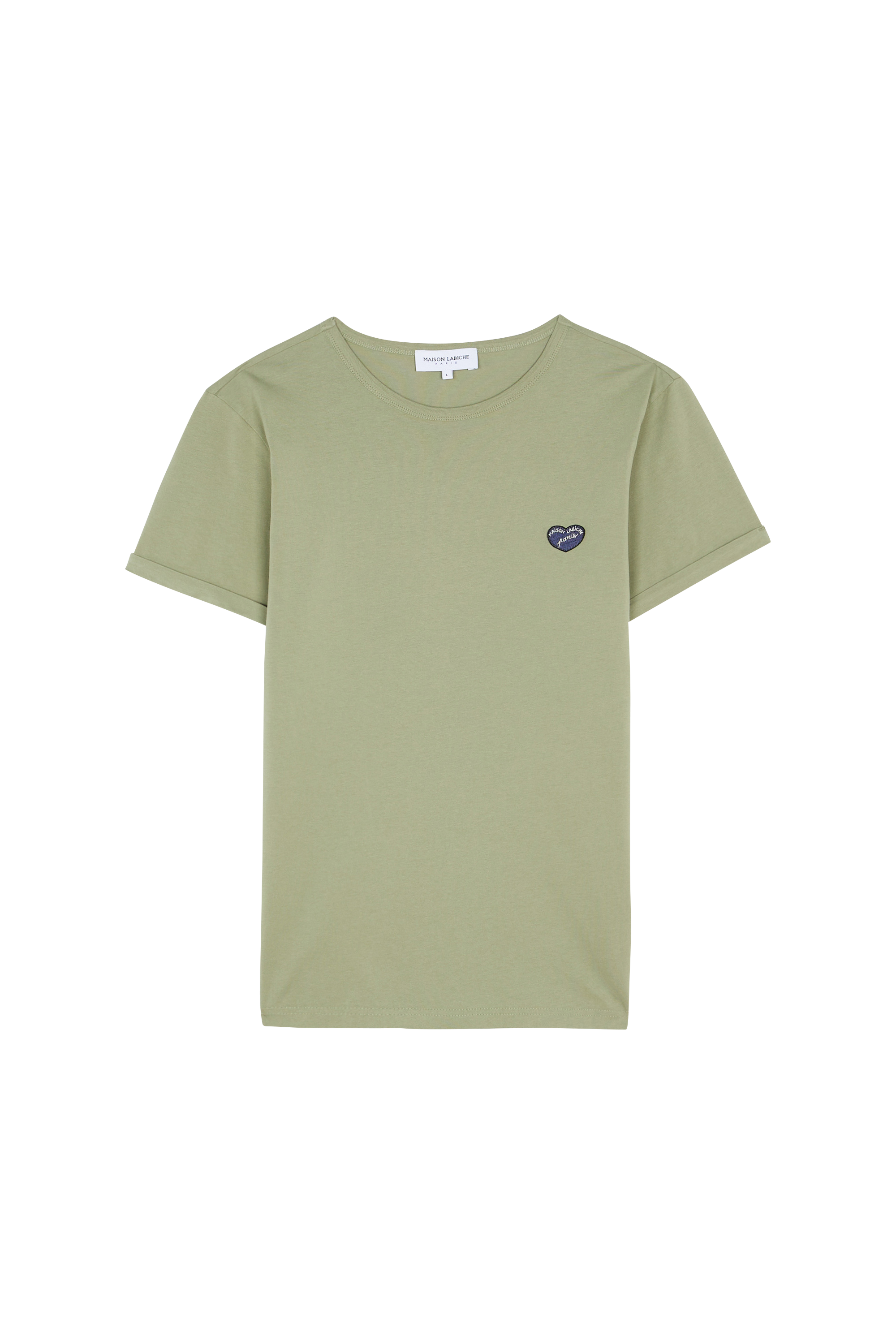 MAISON LABICHE T-shirt POITOU PATCH GRAND COEUR Kaki