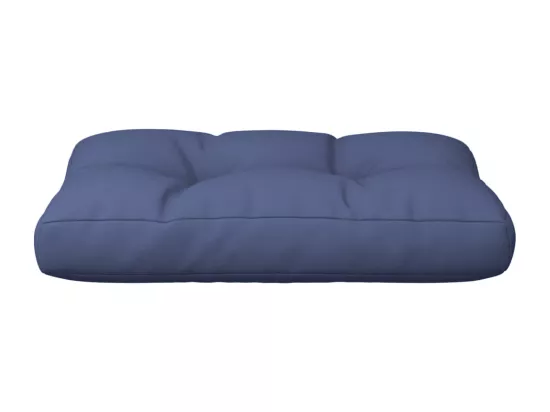 Coussin de palette bleu marine 60x40x12 cm tissu