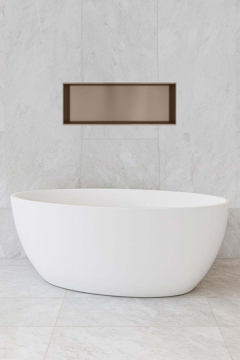 Hotbath &More inbouwnis 30x80x10cm tuscan bronze