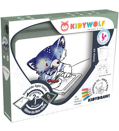 Kidywolf Zeichenbrett m. Light - KidyDraw-Pro - 2-I-1