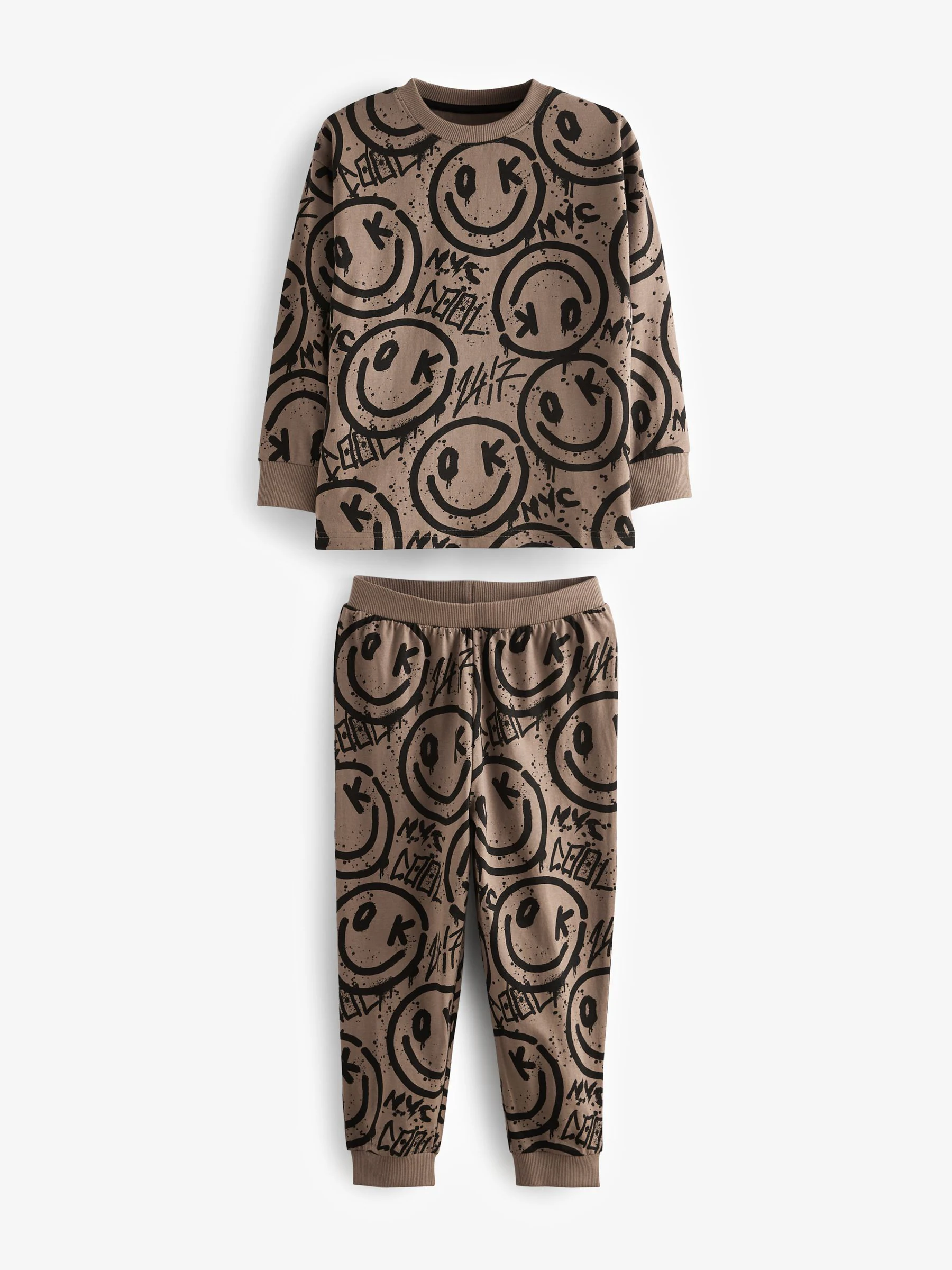 Blauw/Groen/Naturel personage - Verpakking van 3 pyjama's met lange mouwen (3-16 jr)