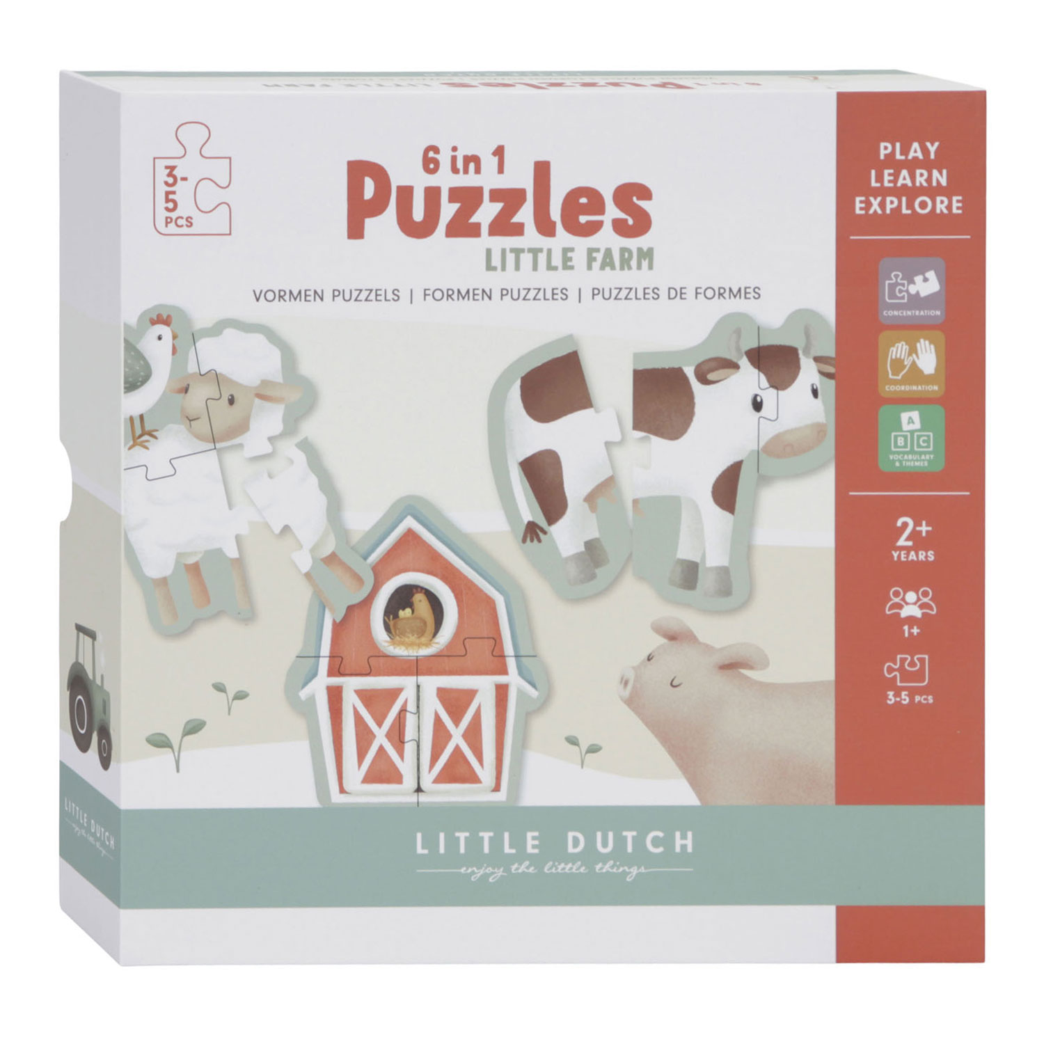 Little Dutch Legpuzzel 6in1 Little Farm FSC