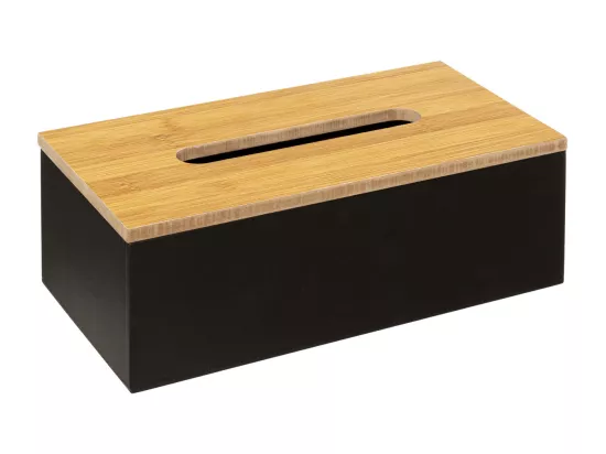 Boîte à Mouchoirs en bois Noir charbon