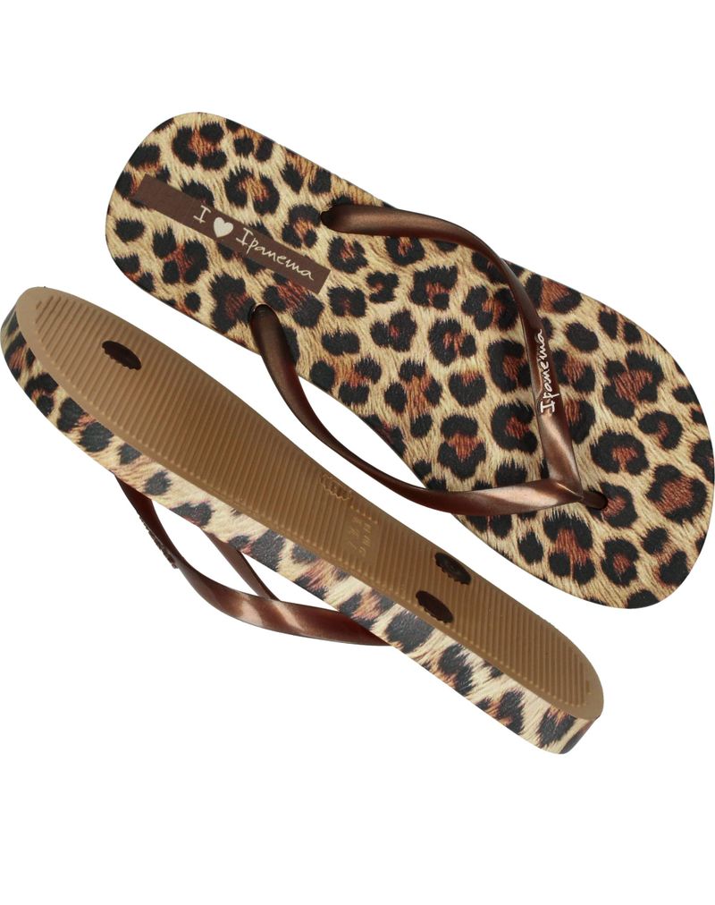 Ipanema Animal Print Slippers Bruin Dames