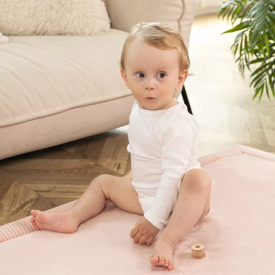 Hakuna Matte Samtmatte-Spielmatte für Baby 200 x 150 cm, Rosa