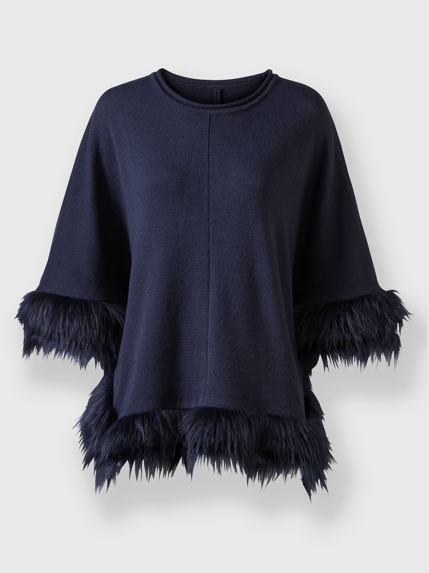 Poncho avec laine