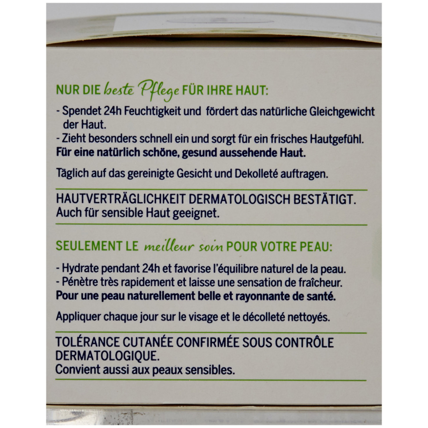 Nivea Naturally Good Tagescreme Bio Aloe Vera