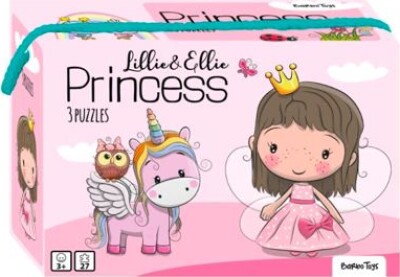 Prinsesse Puslespil - Little Bright Ones - 3 Stk - 6, 9 + 12 Brikker