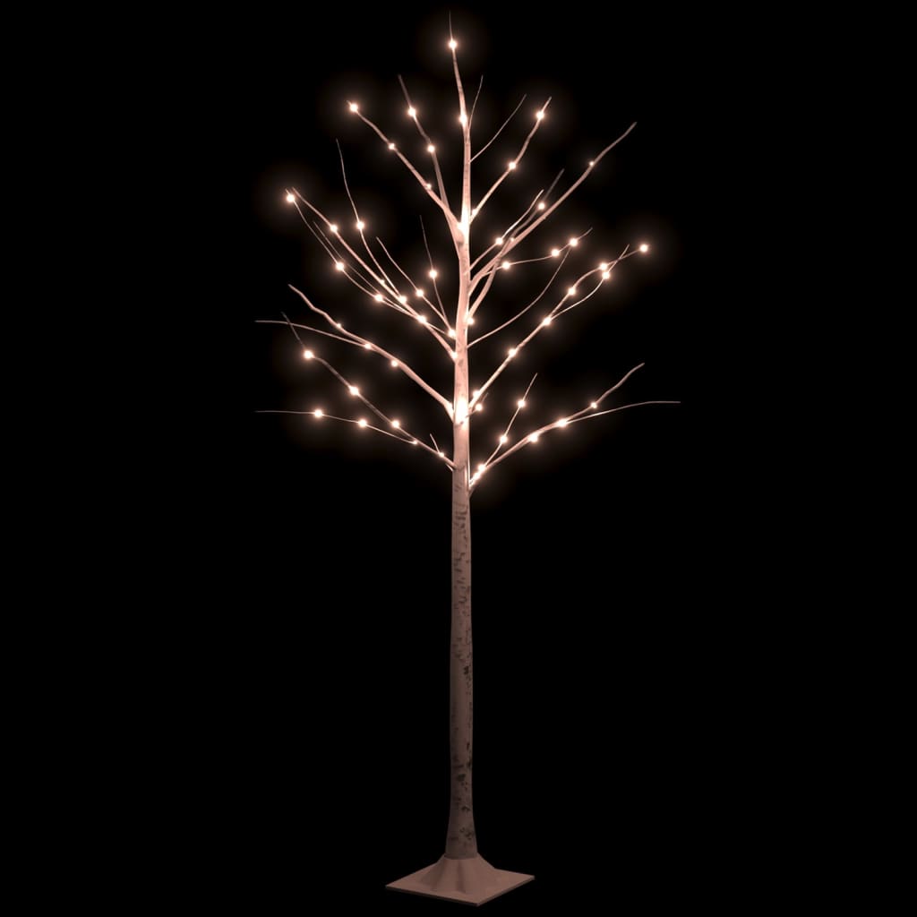 Bouleau blanc à led 72 led blanc chaud 150 cm