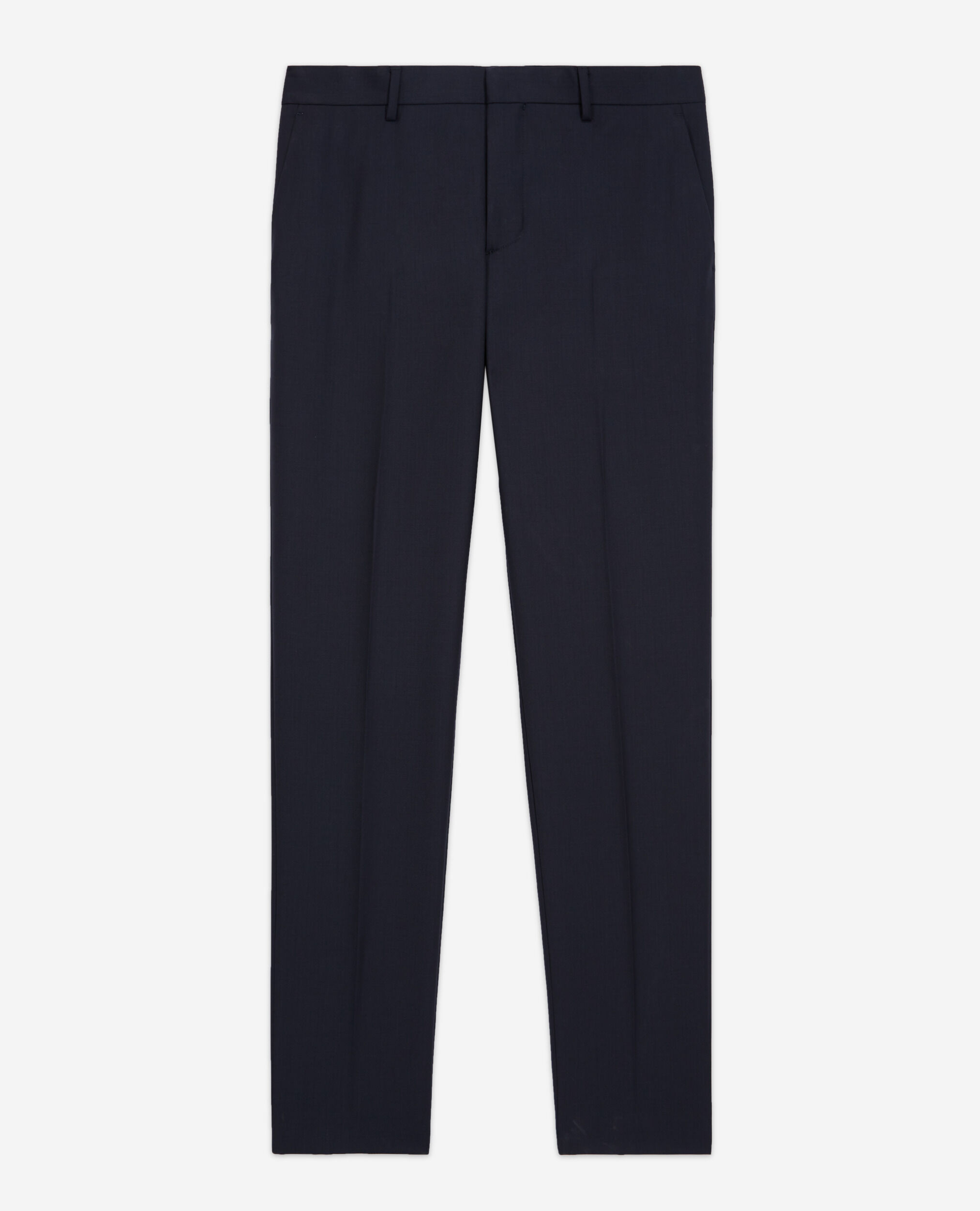 Pantalon de costume en laine bleu marine