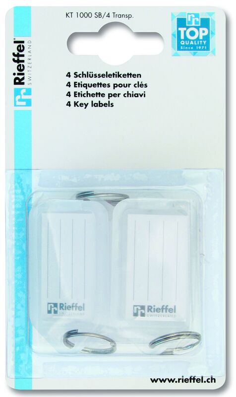 Rieffel Schlüsselanhänger KT 1000, 4 Stück, transparent