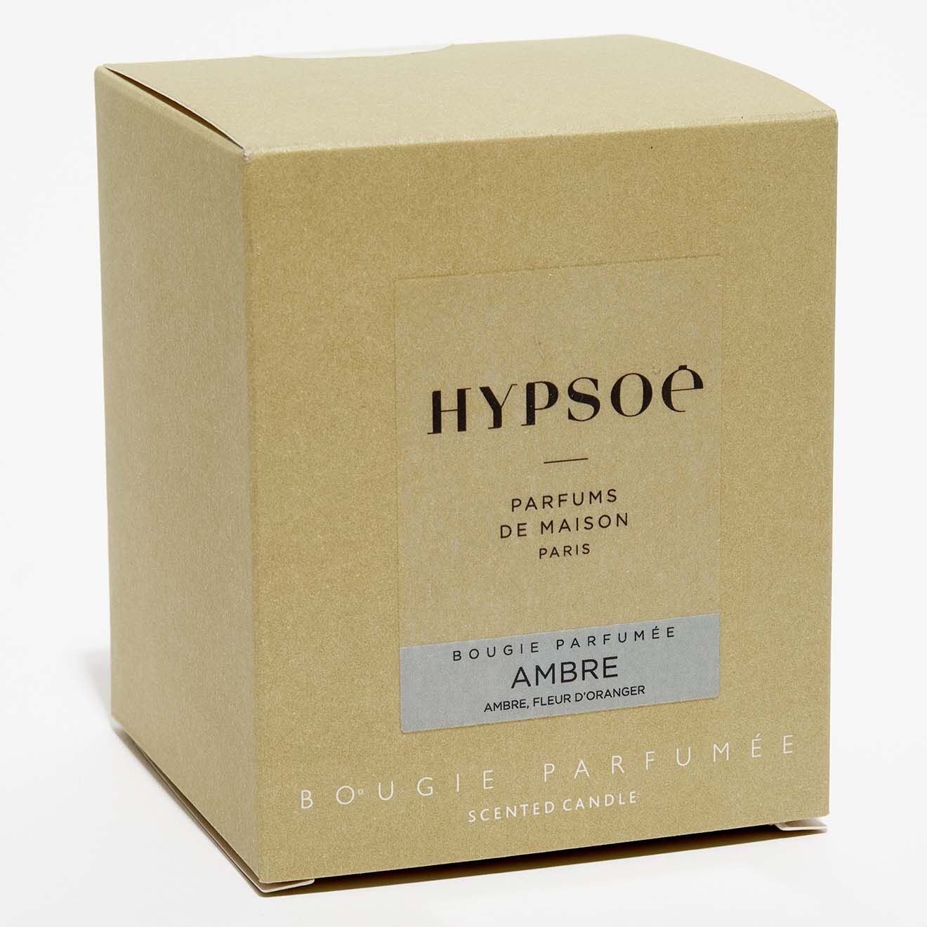 Hypsoé Bougie parfumée verre coloré nacré Ambre - 1 mèche 50h