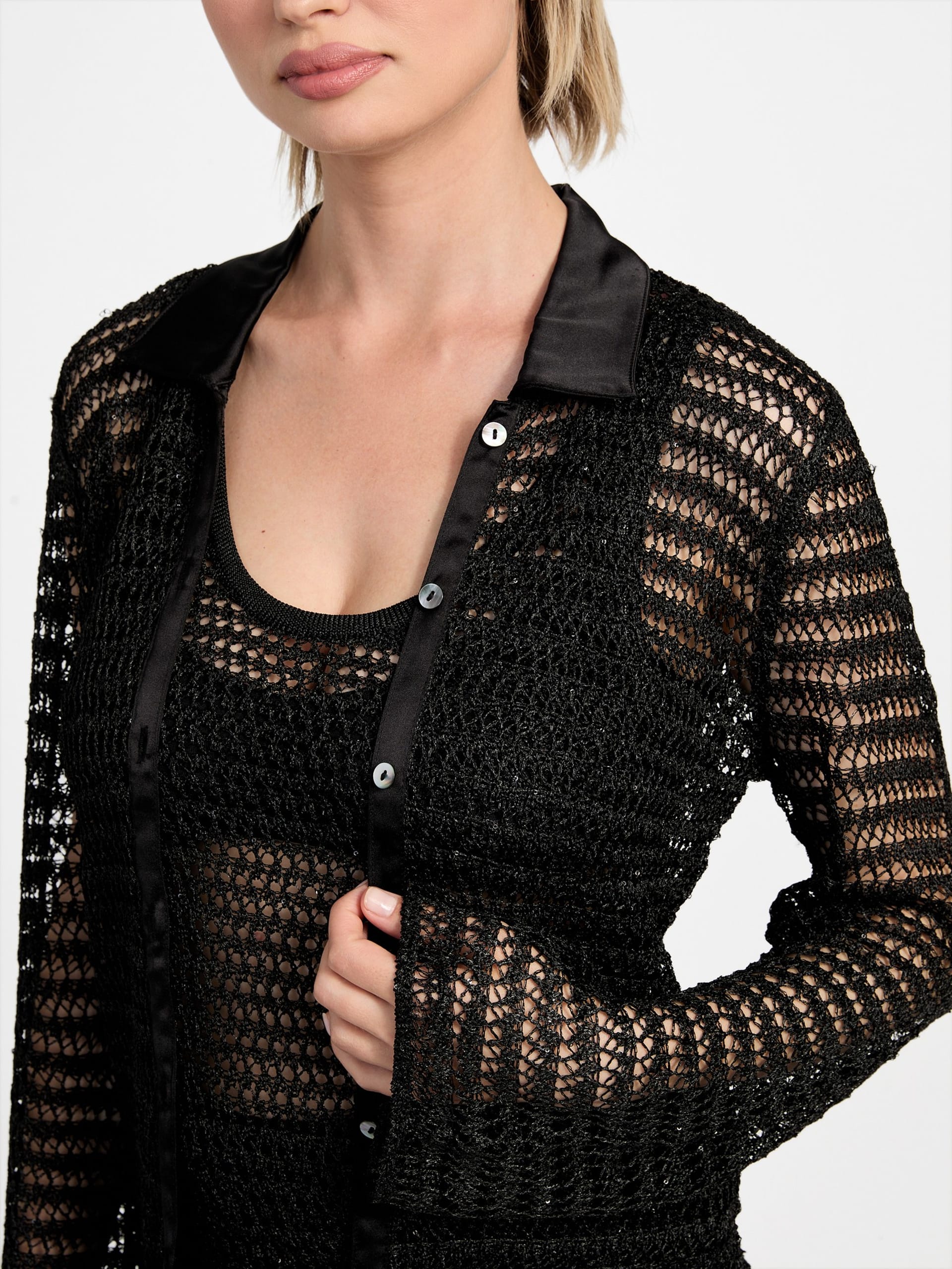 Blusa Bella com costura aberta