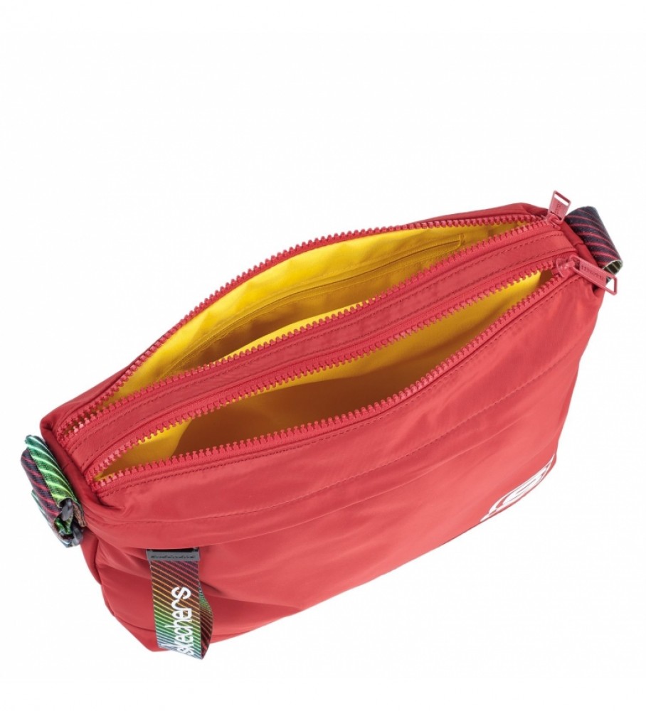 Bolsa de ombro unissex pequena Skechers S897 vermelha - 26 x 33 x 5,5 cm -