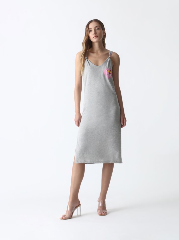 Vestido Pink Panther™ MGM com estampa - Cinza Mesclado