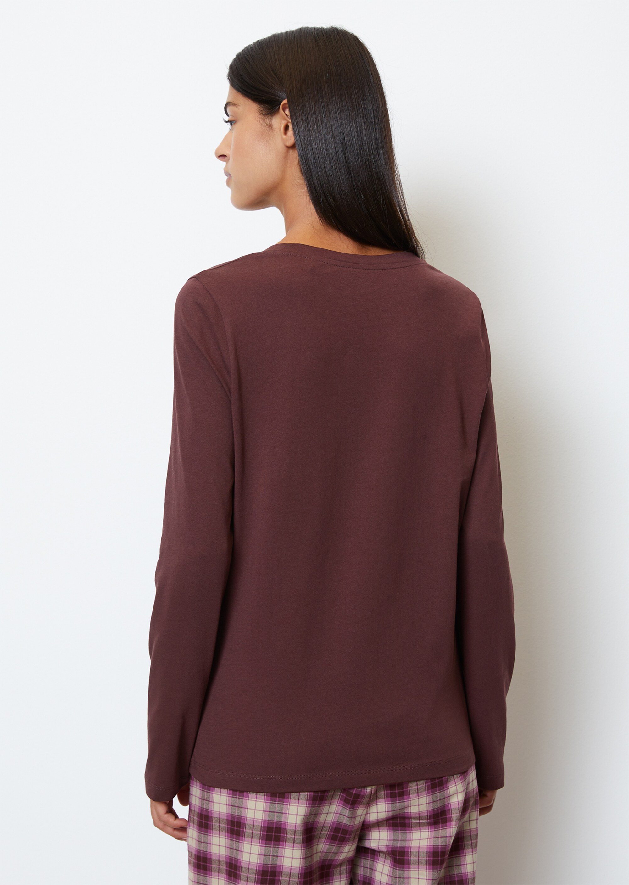 Langarm-Lounge-Shirt aus Bio-Baumwoll-Jersey