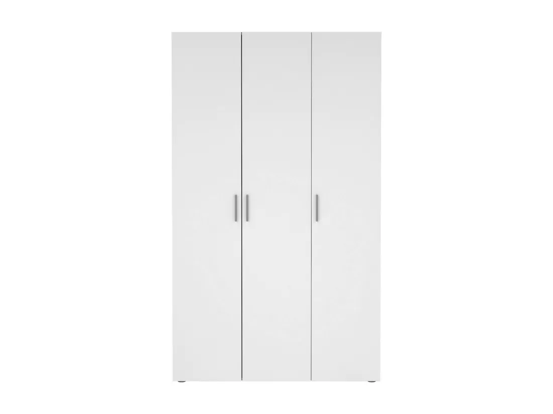 Garde-robe 3 portes Drivier, Meubles de chambre, Penderie de plain-pied, Placard à vêtements, 118x50 h201 cm, Chêne et Blanc