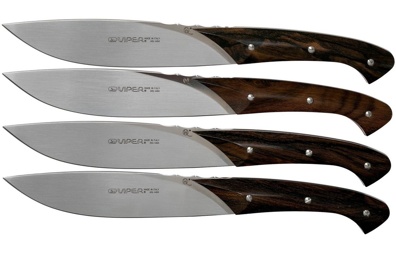 Viper Fiorentina steakmessenset ziricotehout 4-delig, VT7500-04ZI