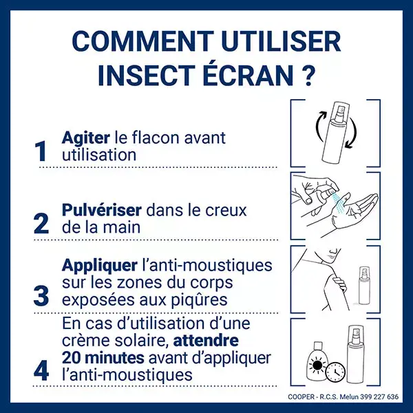 Spray repelente de mosquitos Insect Screen, ativo à base de plantas, 100ml