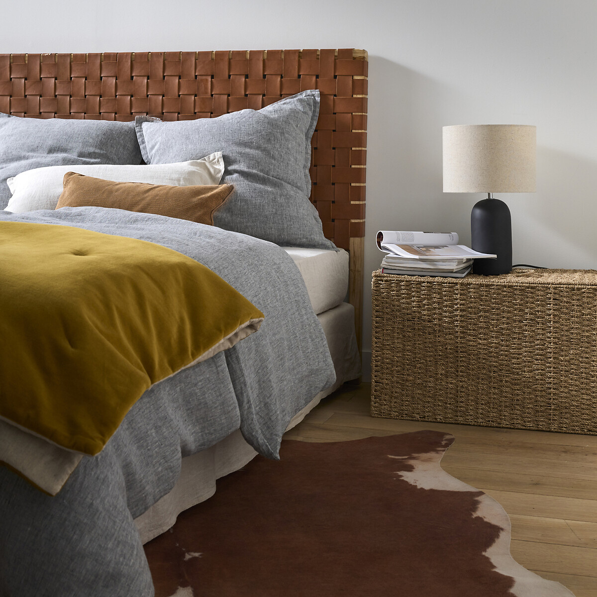 LA REDOUTE INTERIEURS<br>Caixa cabana dobrável em ervas marinhas L75 cm, Cinema