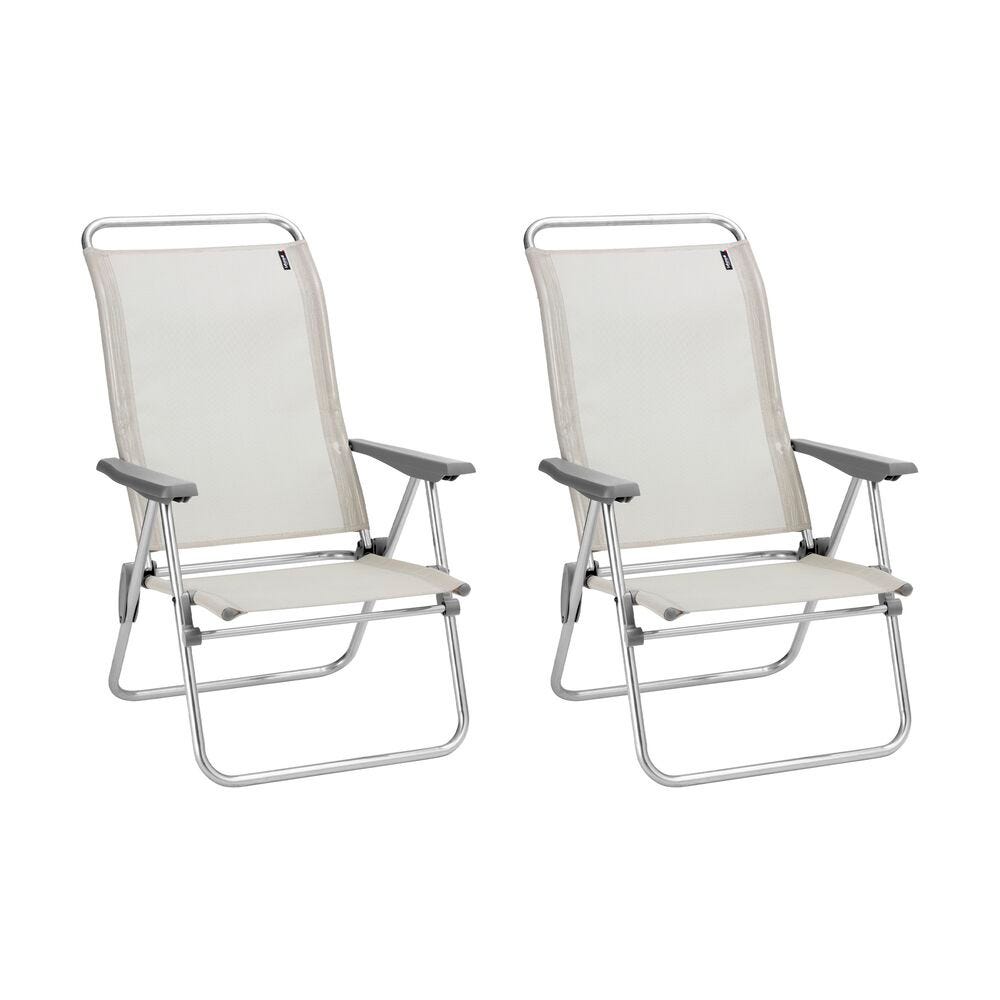 Set aus 2 ultraleichten niedrigen Klappstühlen Alu Low Batyline® Iso Seigle